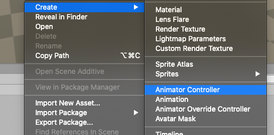 Add animator controller
