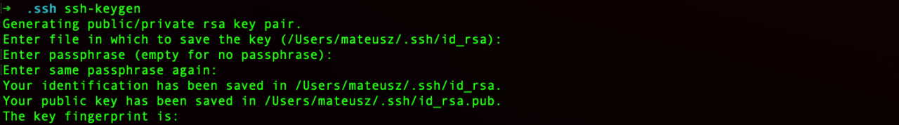 Generowanie kluczy SSH